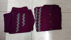 Wine colour Cord Set