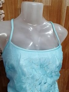 Embroidered Spaghetti Top