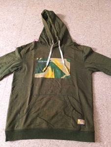 Olive Green Graphic Hoodie
