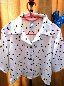 Brand New Polka Dots Crop Shirt