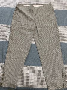 White And Black Checkers Pants|Van Heusen Original