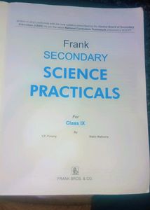Frank Secondary Science Practicals Of Class 9