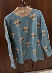 Cute Heart Pattern Knit Sweater