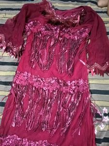 Very Beautiful Tasil Lace Design Kurti
