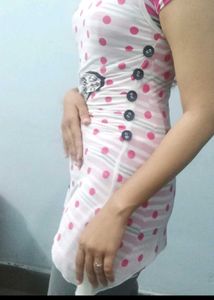 Polka Dot Butterfly Print Top Dress Women Donate