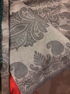 Dual Coloured Self Design Saree