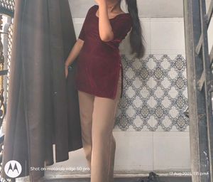 Maroon Colour Short Kurti Stiched For Sale