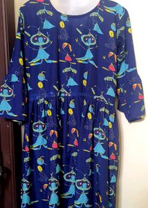 Navy Blue Woman Gown