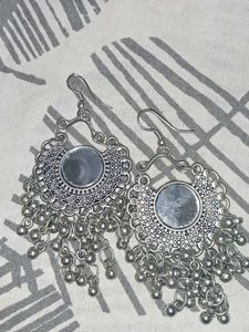 Silver Tone Dangle Earrings