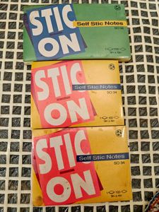 Stick on notepad pack of 3