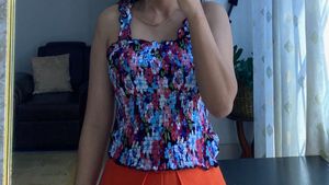 Floral Print Top(stretchable)