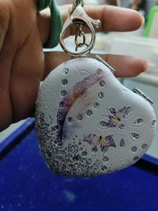 pocket mirror with keyring