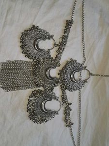 Silver Crescent Body Chain