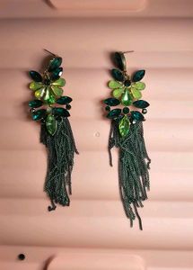 green  earrings