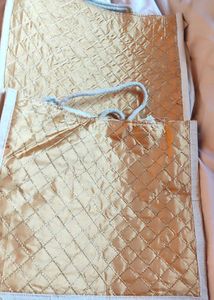 Gold Tote Bags,pack Of Two