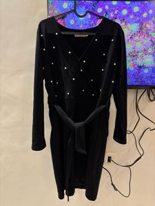 Xxl Black Pearl Detail Dress