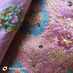 Embroidered Lavender Saree