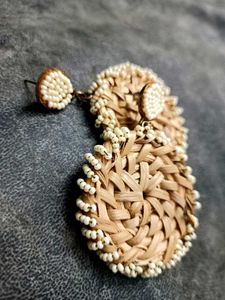 Woven Raffia Earrings