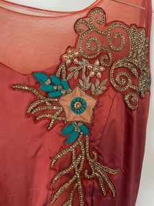Rust Full Flair Gown