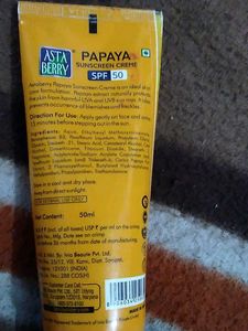 Asta Berry Papaya Sunscreen SPF 50