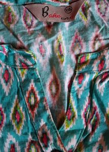 Stylish Blue Printed Tunic Top. used only one time