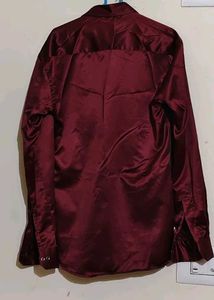Burgundy No Fuss Button-Down Shirt