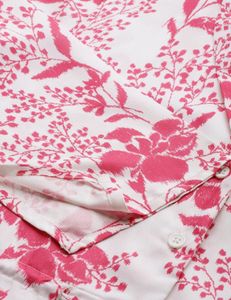 Valentine Special Shawl Collar Floral Print Top