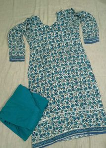 Floral Blue Kurta Set