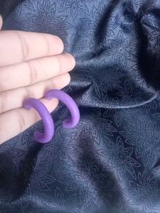 Purple Hoop Earrings