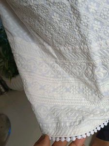 White Embroidered Kurti
