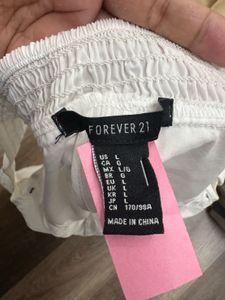 F21 White Corset Top