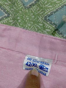 Pink Khadi Cotton Kurta Totally New