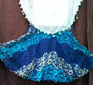 Frock Fancy Unique Double koti attached,