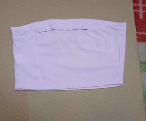 Strapless Bandeau Crop Top With Shorts