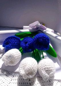 Crochet Tulip🌷 Bouquet💐 - Handmade Knitted Flowe