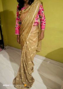 Elegant Gold Saree