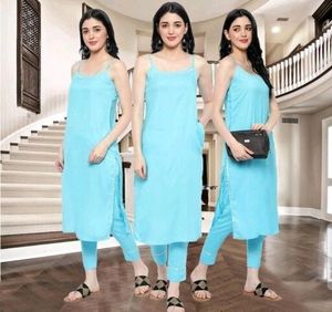 Sky Blue Kurti Along With Pjyma