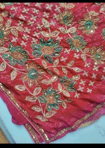 Maroon Heavy Work Embroidery Saree