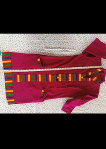 purple woollen kurta for women
