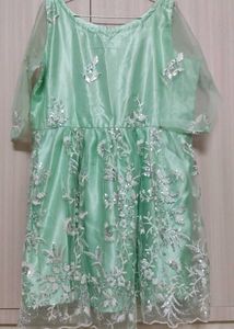 Mint Green Ethnic Anarkali Kurti
