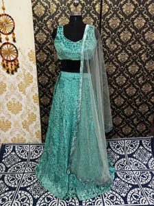 Mint Green Lehenga Set