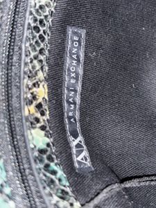 Armani Exchange snake-print tote from Fall2014