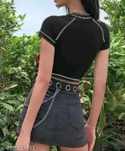 Graphic Print Crop Top