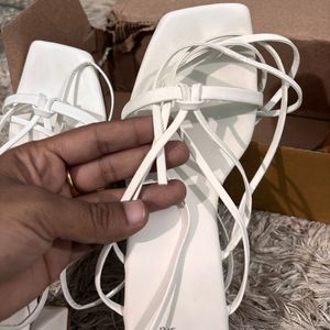 White Strappy Heels