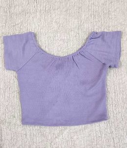 Cute Lavender Pintrest Tie-Front Top