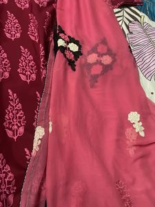 Pink Kurti Dupatta Set