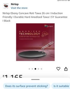 Nirlep ebony Non Stick Roti Tawa