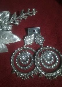 Statement Silver Hoop Earrings