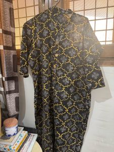 Cotton Suit Set Black Mustard