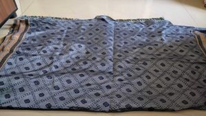 Vintage Blue Bandhani Sari